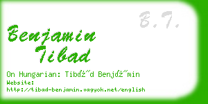 benjamin tibad business card
